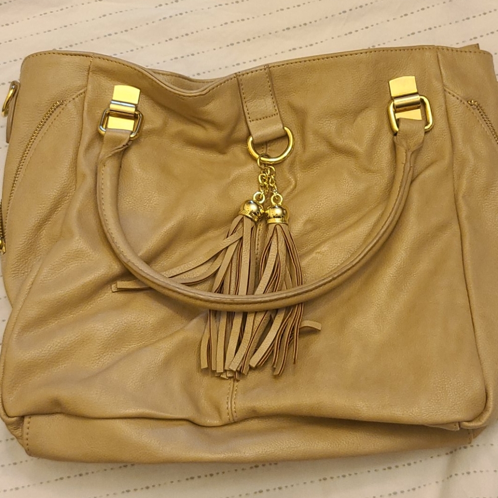 Faux leather tan Steve Madden purse